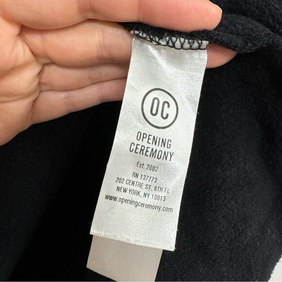 Opening Ceremony Black & White Graphic Print Short Sleeve Sweatshirt Womens S - Picture 5 of 13